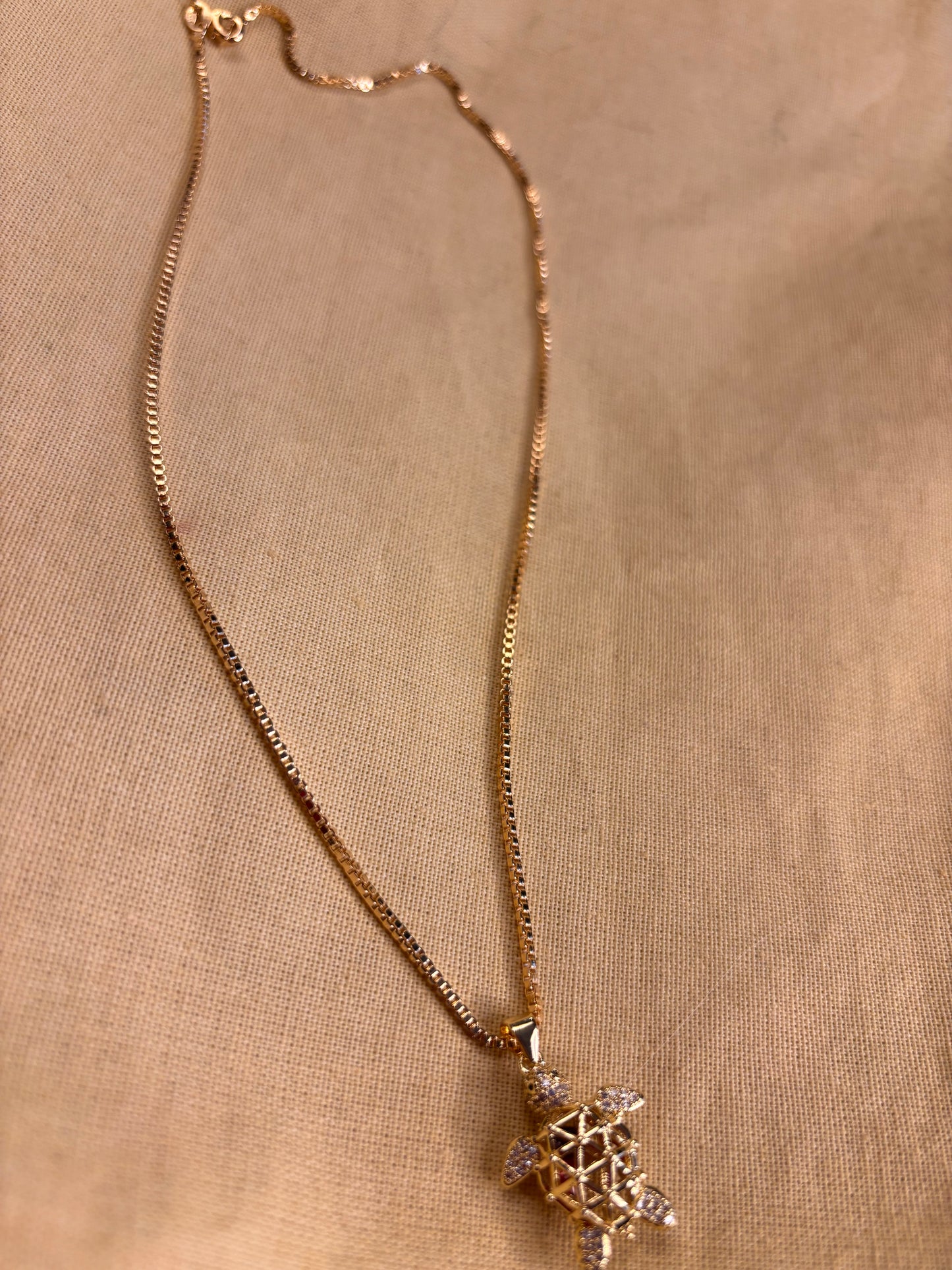 Turtle Cz Necklace