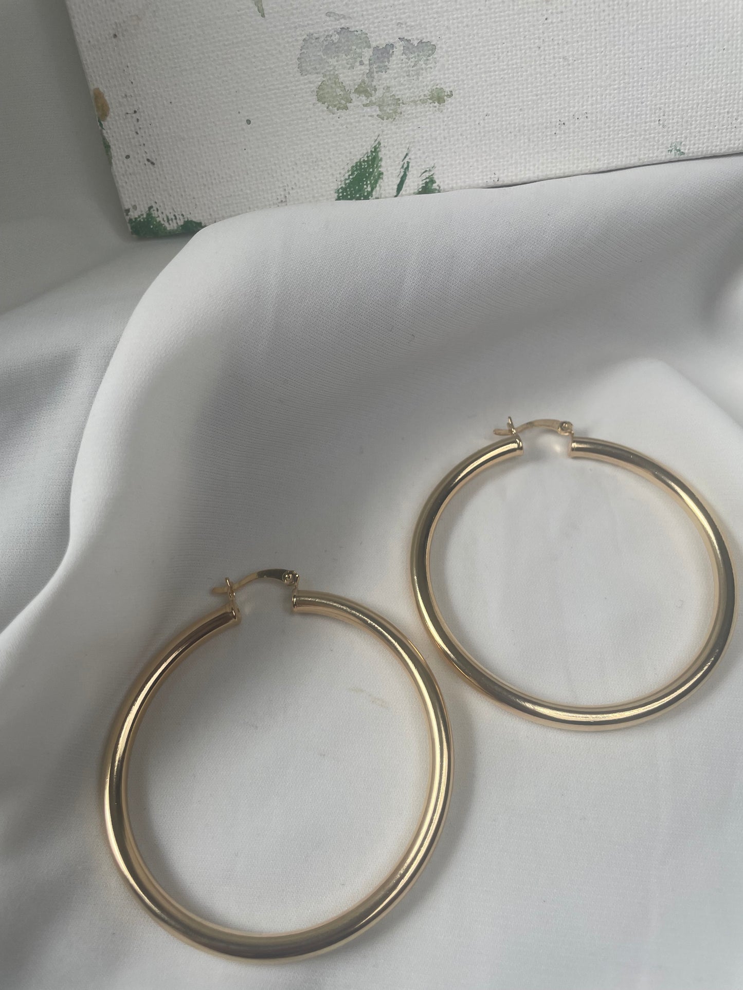 Golden Girl Large Hoops