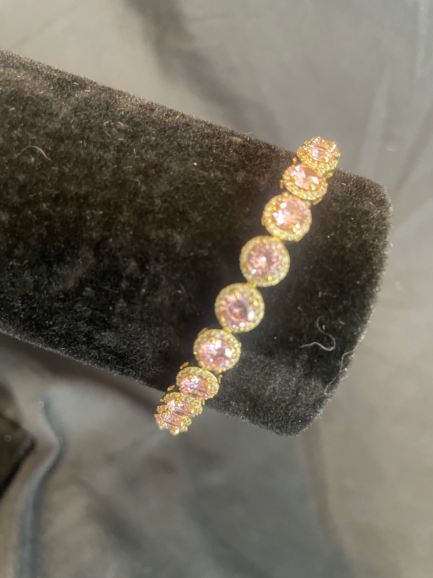 Wear Pink Circle CZ Bracelet