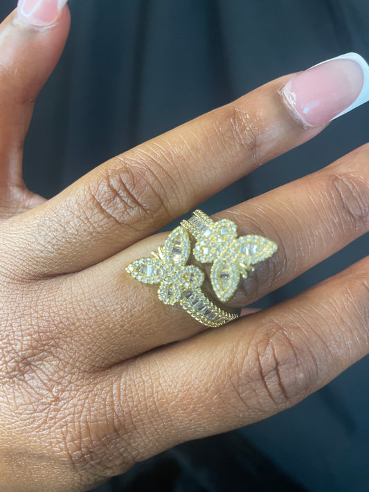 Monroe Butterfly Baguette CZ Ring