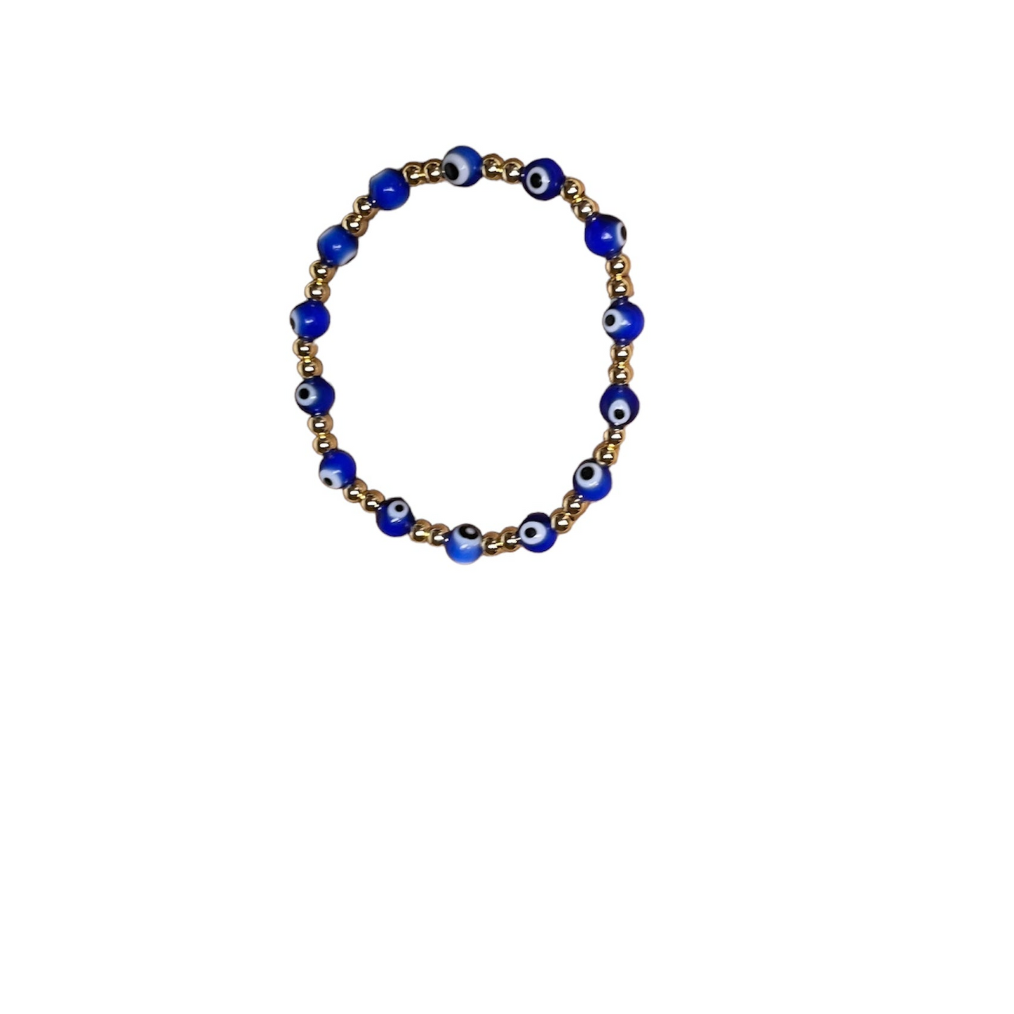 Gold Evil Eye Calm Bead Bracelet